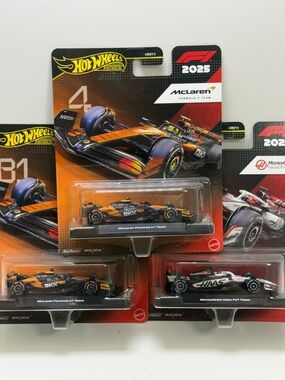 Hot Wheels Premium 2025 F1 three  Pack - MoneyGram Haas & McLaren